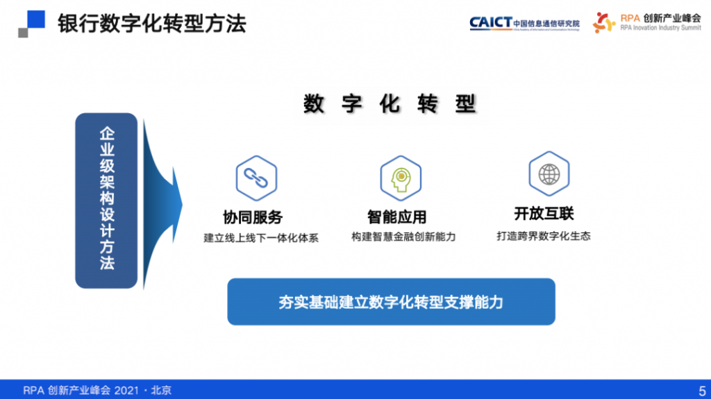 中国工商银行龚光庆：应用 RPA 推进银行数字化转型的思考与实践