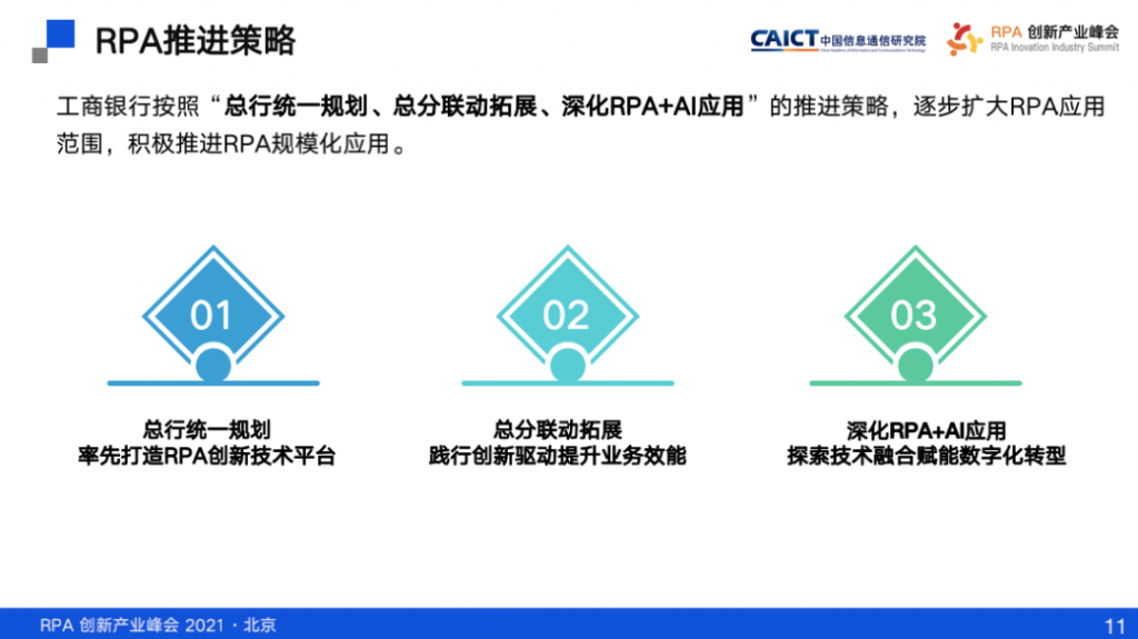 中国工商银行龚光庆：应用 RPA 推进银行数字化转型的思考与实践